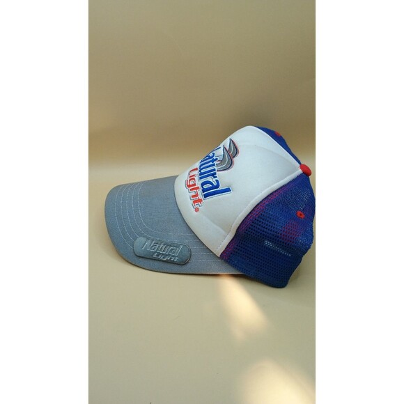 Natural Light Beer Snapback Mesh Trucker Hat Natty Lite Bottle Opener -Preowned - Picture 2 of 6